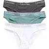 Calvin Klein Motive Cotton Bikini Panties In Multi