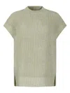 Calvin Klein Mouline Texture Sweater Top Clothing In Beige