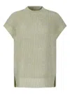 Calvin Klein Mouline Texture Sweater Top Clothing In Beige