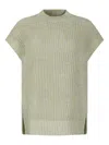 Calvin Klein Mouline Texture Sweater Top Clothing In Beige