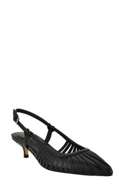 Calvin Klein Movella Slingback Kitten Heel Pump In Black
