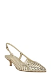 Calvin Klein Movella Slingback Kitten Heel Pump In Silver