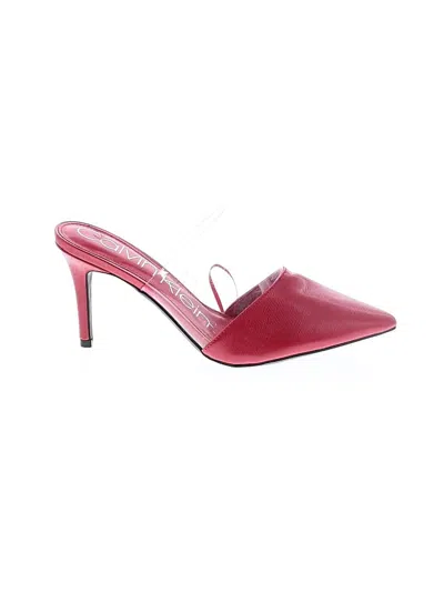 Pre-owned Calvin Klein Mule/clog In Red