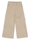 Calvin Klein Multi-pocket Wide-leg Trousers In Neutrals