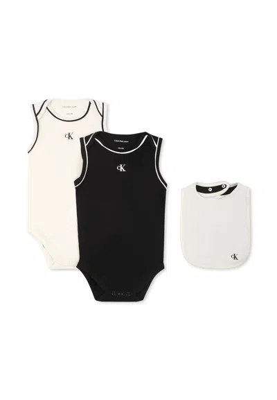 Calvin Klein Multicolor Body Set For Babykids With Logo