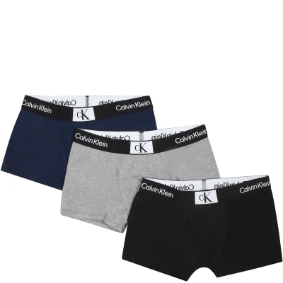 Calvin Klein Kids' Multicolor Boxer Set For Boy