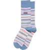 Calvin Klein Barcode Multistripe Socks In Bright Pink Assorted