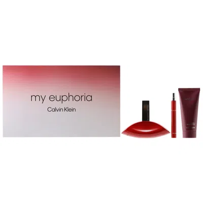 Calvin Klein My Euphoria Set 3.4 oz Edp Spray / 3.4 oz Body Lotion/.33 Edp