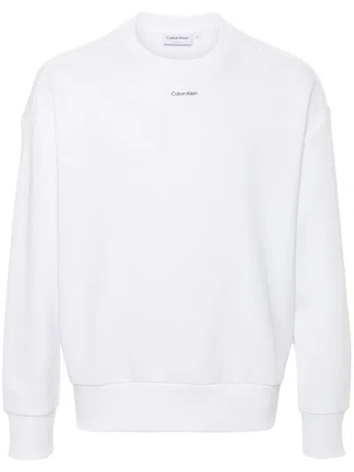 Calvin Klein Nano Logo Sweatshirt Clothing In White