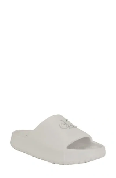 Calvin Klein Nanzey Slide Sandal In White