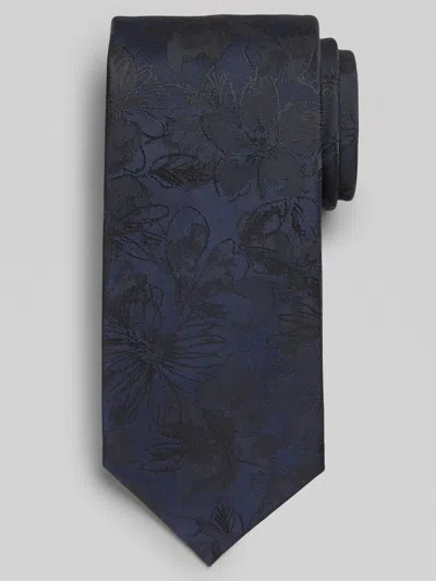 Calvin Klein Narrow Mackenzie Floral Tie In Blue