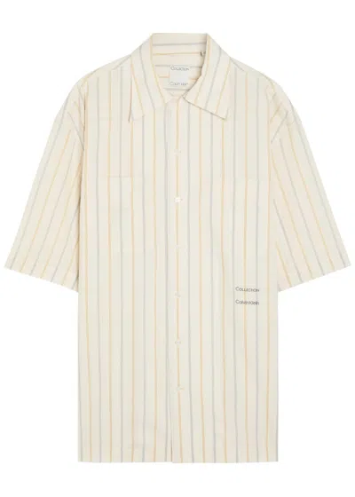 Calvin Klein Nathaniel Striped Woven Shirt In Multi