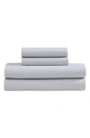 Calvin Klein Naturals 240 Thread Count Cotton Blend Sheet Set In Blue