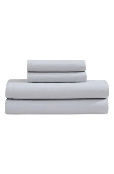 Calvin Klein Naturals 240 Thread Count Cotton Blend Sheet Set In Blue
