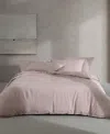 Calvin Klein Washed Percale Cotton Duvet Cover Set In Mauve