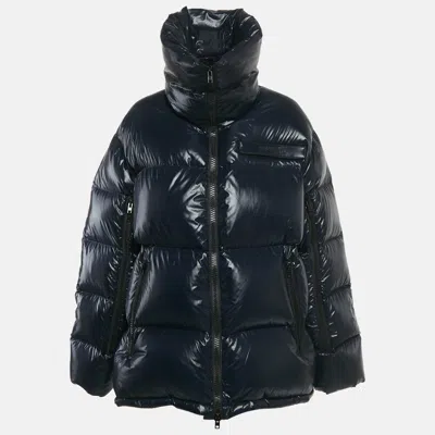 Calvin Klein Navy Blue Synthetic Oversized Puffer Jacket