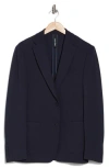 Calvin Klein Navy Solid Notch Lapel Sport Coat In Navy