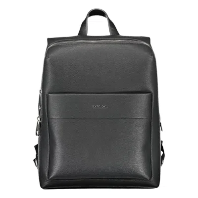 Calvin Klein Nero Polyester Men Backpack In Black