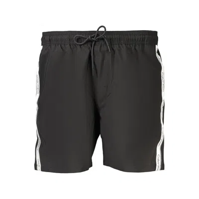 Calvin Klein Nero Polyester Men's Boxer Shorts In Black