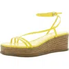 Calvin Klein Neve Womens Comfort Insole Wedges Platform Sandals In Yellow
