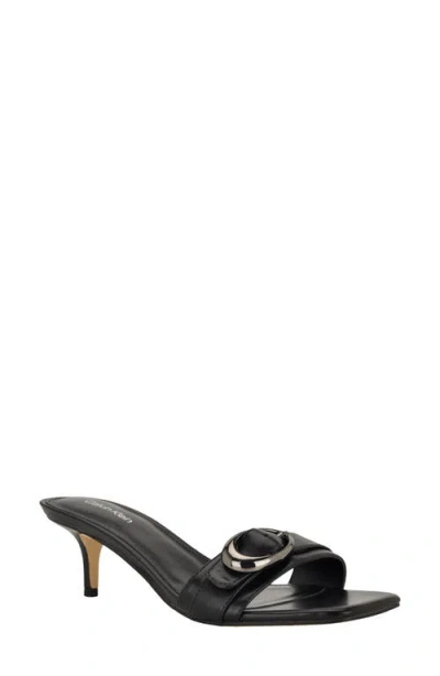 Calvin Klein Neveena Kitten Heel Sandal In Black