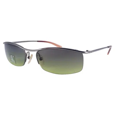 Pre-owned Calvin Klein New Vintage  Ck 2033 Small Shiled Y2k Sunglasses Made In Italy In Gray