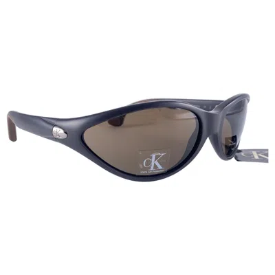 Pre-owned Calvin Klein New Vintage  Ck 3012 Matte Brown Y2k Sunglasses Made In Italy