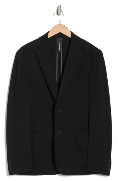 Calvin Klein Notch Lapel Sport Coat In Black