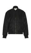 Calvin Klein Nylon Bomber Jacket In Black