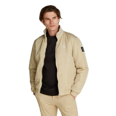 Calvin Klein Nylon Lightweight Jacket In Beige