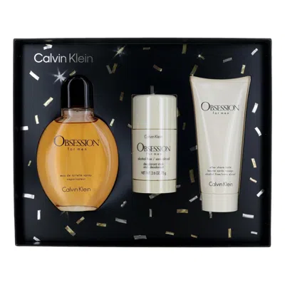 Calvin Klein Obsession By , 3 Piece Gift Set For Men In Transparent