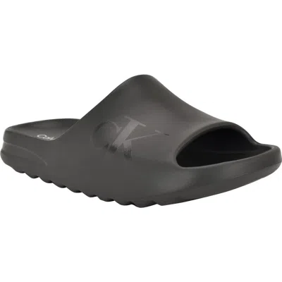 Calvin Klein Olin Slide Sandal In Dark Grey