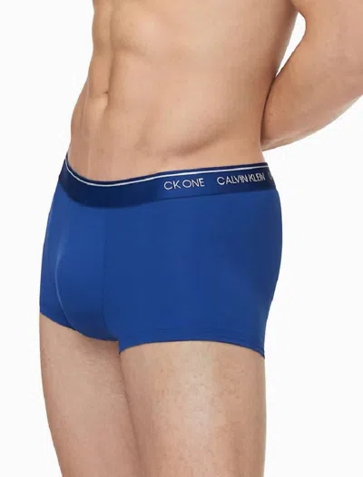 Calvin Klein One Micro Low Rise Trunks Underwear In Perth Blue In Multi