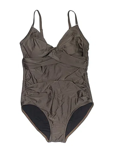 Pre-owned Calvin Klein One Piece Swimsuit In Brown
