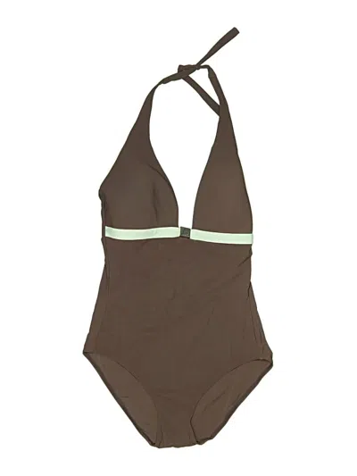Pre-owned Calvin Klein One Piece Swimsuit In Brown