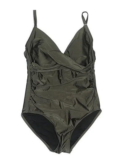 Pre-owned Calvin Klein One Piece Swimsuit In Green