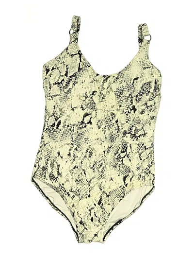 Pre-owned Calvin Klein One Piece Swimsuit In Ivory