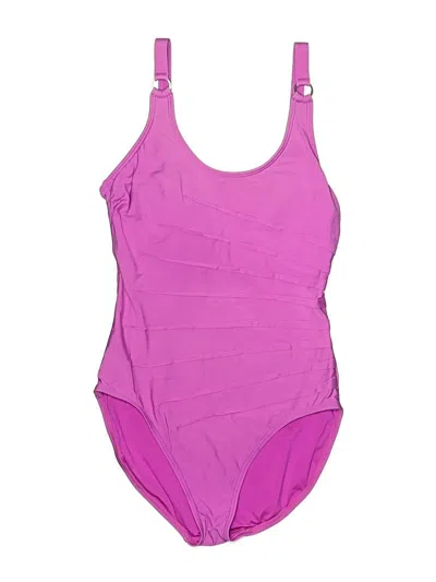 Pre-owned Calvin Klein One Piece Swimsuit In Purple