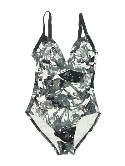 Pre-owned Calvin Klein One Piece Swimsuit In Silver