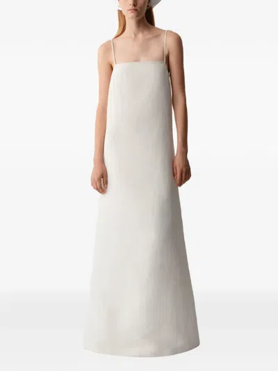 Calvin Klein Open-back Spaghetti-strap Dress In Neutral