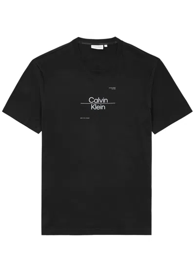 Calvin Klein Logo-print T-shirt In Black