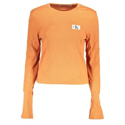 Calvin Klein Orange Cotton Tops & T-shirt In Yellow