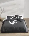 Calvin Klein Orchid Cotton Sateen Duvet Cover Set In Charcoal