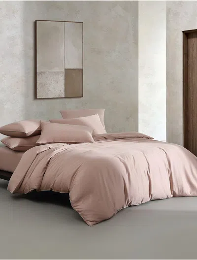 Calvin Klein Organic Earth Cotton Sateen Duvet Cover Set In Light Pink