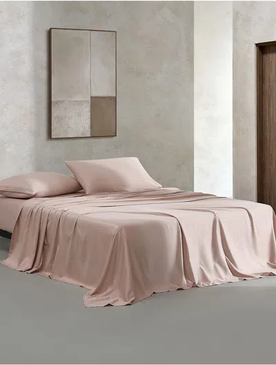 Calvin Klein Organic Earth Cotton Sateen Sheet Set In Light Pink