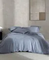 Calvin Klein Organic Earth Cotton Sateen Duvet Cover Set In Light Blue