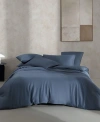 CALVIN KLEIN ORGANIC EARTH SOLID COTTON SATEEN 3 PIECE DUVET COVER SET, QUEEN