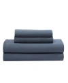 Calvin Klein Earth 300 Thread Count 100% Cotton Sateen 4-pc. Sheet Set, Queen In Dark Blue