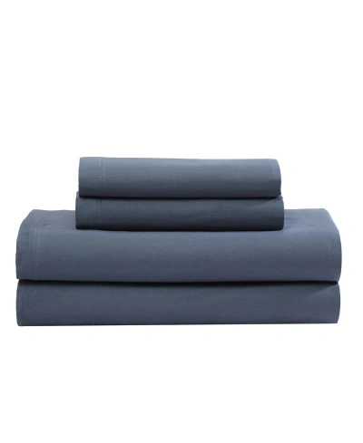 Calvin Klein Earth 300 Thread Count 100% Cotton Sateen 4-pc. Sheet Set, Queen In Light Blue