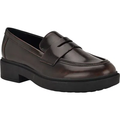 Calvin Klein Otinya Penny Loafer In Brown